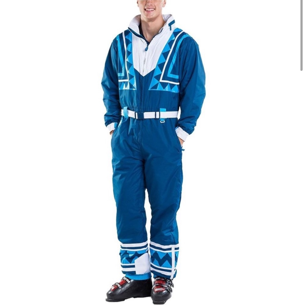 Tipsy Elves Women’s Navy Triangle Vintage Retro Snowsuit - Picture 5 of 11